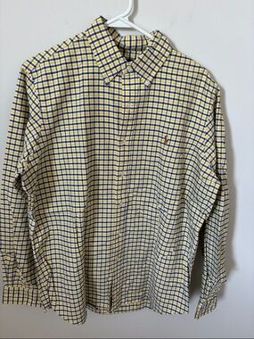 Polo by Ralph Lauren Yellow and Blue Plaid Button-Down Shirt